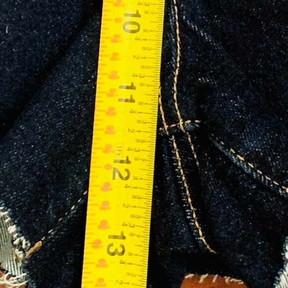 American Eagle Mom Shorts Stretch Denim Super High Rise Indigo Cotton Size 4 27 - Picture 9 of 16